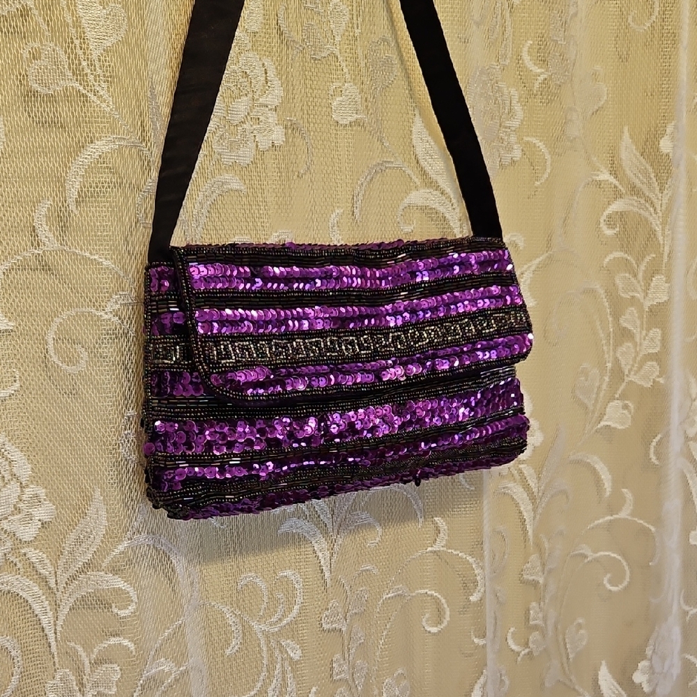 Purple Sequin Women's Bag